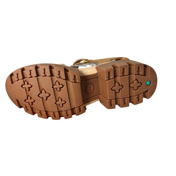 Timberland Womens Tan Suede Leather Strap Open Toe Lug Sole Sandals Sz 9 New - Picture 7 of 10